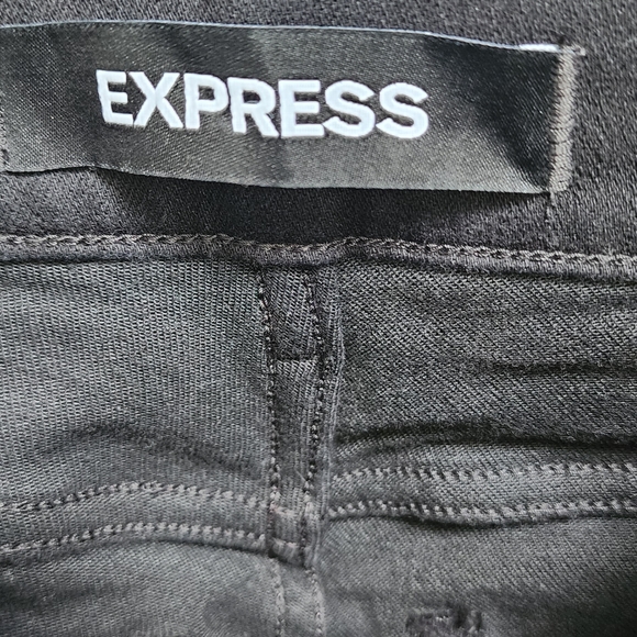 Express Mid Rise Black Sequin Stretch Denim Skinny in Black Size 4S - Picture 5 of 9